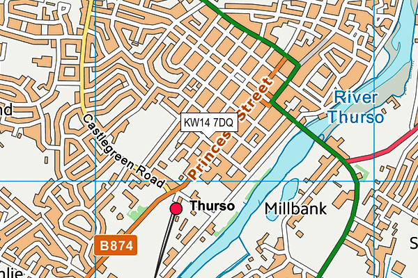 KW14 7DQ map - OS VectorMap District (Ordnance Survey)