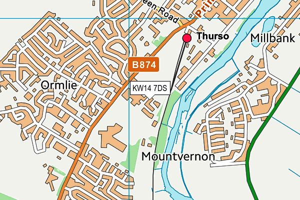 KW14 7DS map - OS VectorMap District (Ordnance Survey) KW14 7DS map - OS VectorMap District (Ordnance Survey)