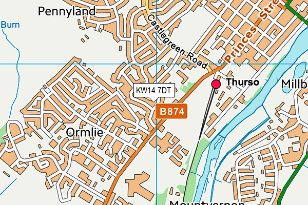 KW14 7DT map - OS VectorMap District (Ordnance Survey) KW14 7DT map - OS VectorMap District (Ordnance Survey)