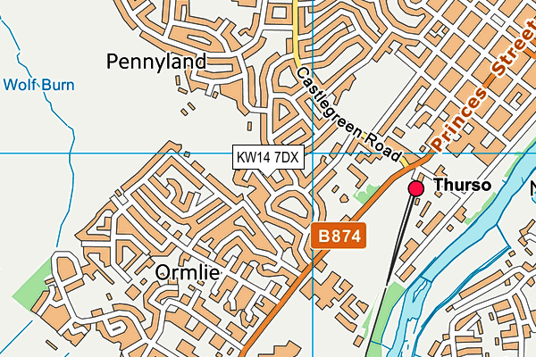 KW14 7DX map - OS VectorMap District (Ordnance Survey) KW14 7DX map - OS VectorMap District (Ordnance Survey)