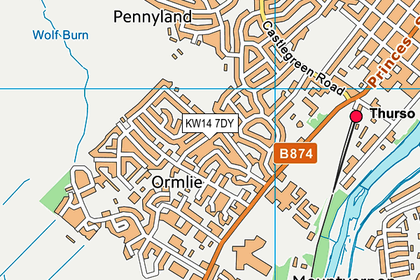KW14 7DY map - OS VectorMap District (Ordnance Survey) KW14 7DY map - OS VectorMap District (Ordnance Survey)