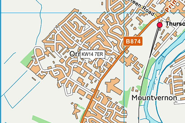 KW14 7ER map - OS VectorMap District (Ordnance Survey) KW14 7ER map - OS VectorMap District (Ordnance Survey)