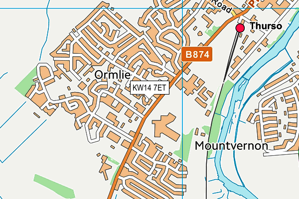 KW14 7ET map - OS VectorMap District (Ordnance Survey) KW14 7ET map - OS VectorMap District (Ordnance Survey)