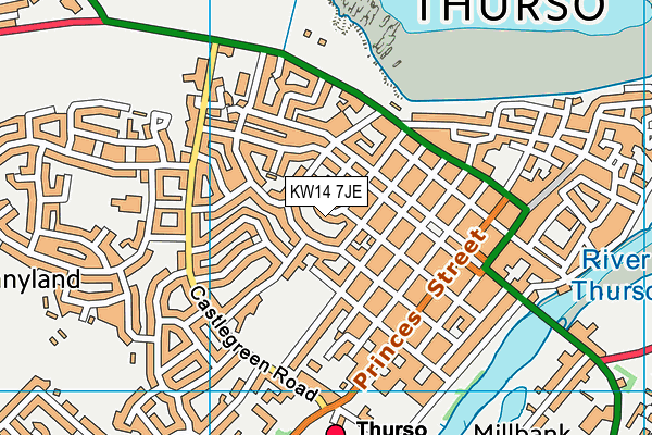 KW14 7JE map - OS VectorMap District (Ordnance Survey) KW14 7JE map - OS VectorMap District (Ordnance Survey)