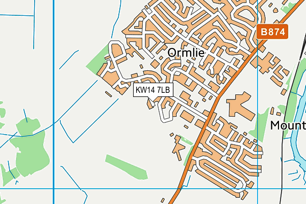 KW14 7LB map - OS VectorMap District (Ordnance Survey) KW14 7LB map - OS VectorMap District (Ordnance Survey)