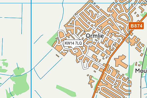KW14 7LQ map - OS VectorMap District (Ordnance Survey) KW14 7LQ map - OS VectorMap District (Ordnance Survey)
