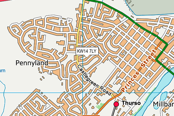 KW14 7LY map - OS VectorMap District (Ordnance Survey) KW14 7LY map - OS VectorMap District (Ordnance Survey)
