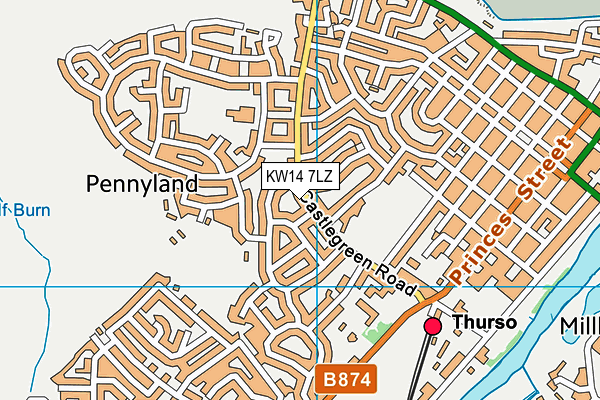 KW14 7LZ map - OS VectorMap District (Ordnance Survey) KW14 7LZ map - OS VectorMap District (Ordnance Survey)