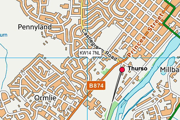 KW14 7NL map - OS VectorMap District (Ordnance Survey) KW14 7NL map - OS VectorMap District (Ordnance Survey)