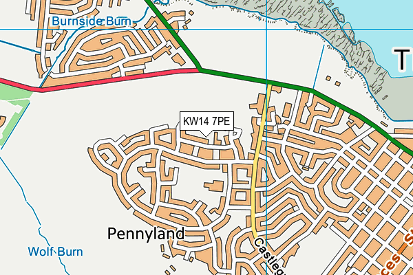 KW14 7PE map - OS VectorMap District (Ordnance Survey) KW14 7PE map - OS VectorMap District (Ordnance Survey)