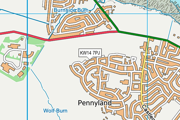 KW14 7PJ map - OS VectorMap District (Ordnance Survey) KW14 7PJ map - OS VectorMap District (Ordnance Survey)