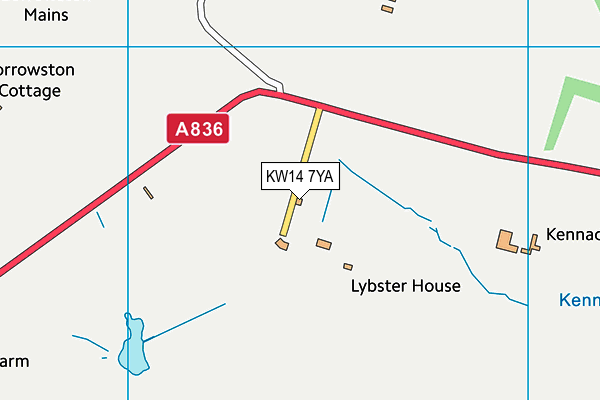 KW14 7YA map - OS VectorMap District (Ordnance Survey)