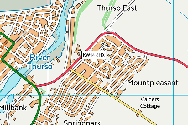 KW14 8HX map - OS VectorMap District (Ordnance Survey)