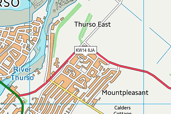 KW14 8JA map - OS VectorMap District (Ordnance Survey)