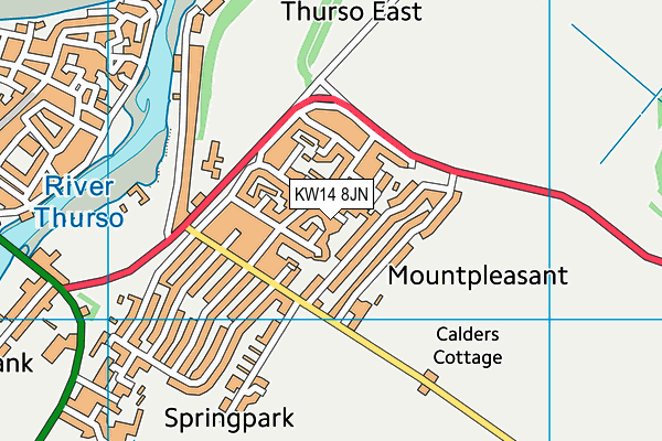 KW14 8JN map - OS VectorMap District (Ordnance Survey)