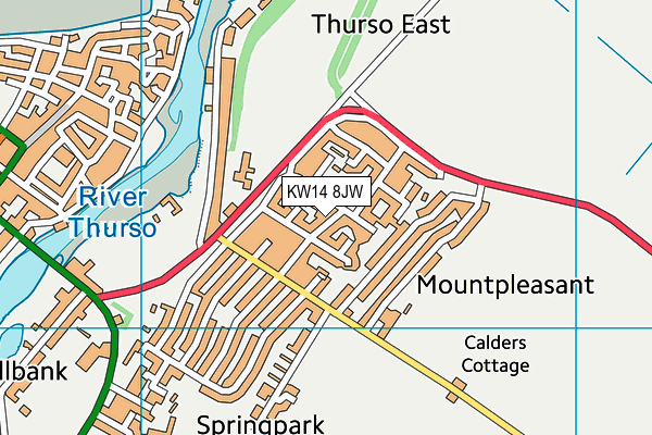 KW14 8JW map - OS VectorMap District (Ordnance Survey)