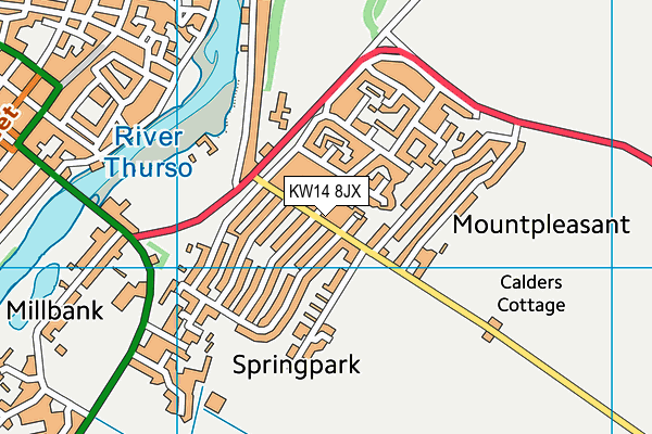 KW14 8JX map - OS VectorMap District (Ordnance Survey)