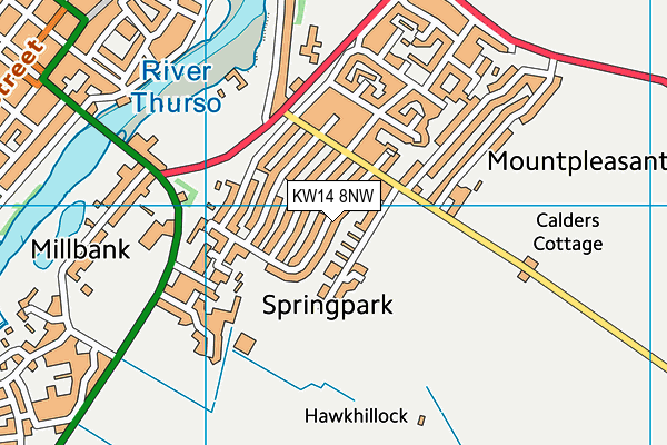 KW14 8NW map - OS VectorMap District (Ordnance Survey)