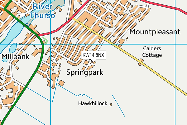 KW14 8NX map - OS VectorMap District (Ordnance Survey)