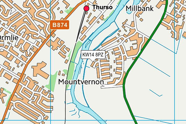 KW14 8PZ map - OS VectorMap District (Ordnance Survey) KW14 8PZ map - OS VectorMap District (Ordnance Survey)