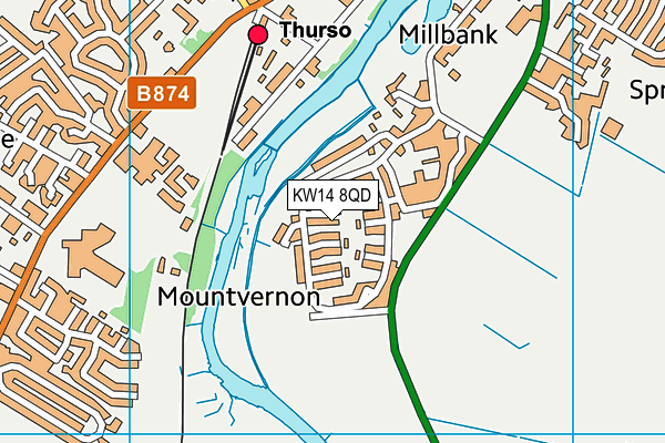 KW14 8QD map - OS VectorMap District (Ordnance Survey) KW14 8QD map - OS VectorMap District (Ordnance Survey)