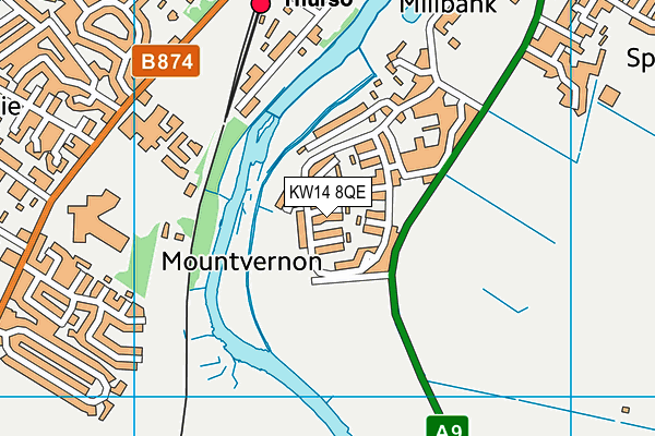 KW14 8QE map - OS VectorMap District (Ordnance Survey) KW14 8QE map - OS VectorMap District (Ordnance Survey)