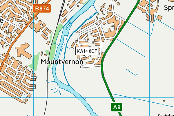 KW14 8QF map - OS VectorMap District (Ordnance Survey) KW14 8QF map - OS VectorMap District (Ordnance Survey)