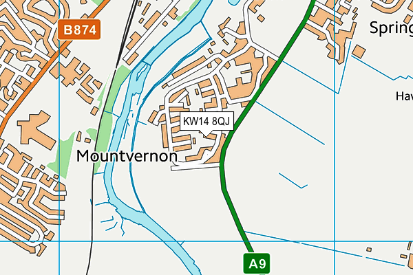 KW14 8QJ map - OS VectorMap District (Ordnance Survey) KW14 8QJ map - OS VectorMap District (Ordnance Survey)