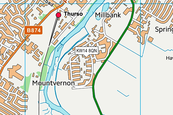 KW14 8QN map - OS VectorMap District (Ordnance Survey)