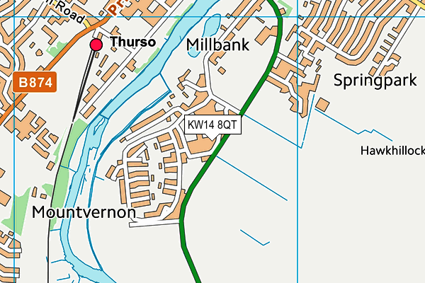 KW14 8QT map - OS VectorMap District (Ordnance Survey) KW14 8QT map - OS VectorMap District (Ordnance Survey)