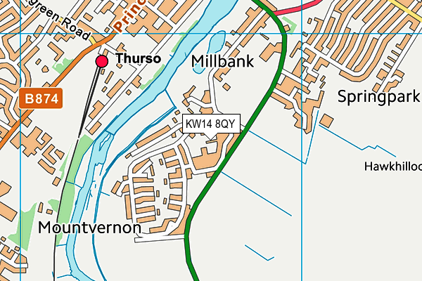KW14 8QY map - OS VectorMap District (Ordnance Survey)