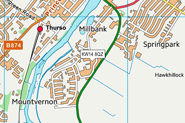 KW14 8QZ map - OS VectorMap District (Ordnance Survey)