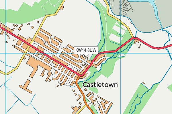 KW14 8UW map - OS VectorMap District (Ordnance Survey)