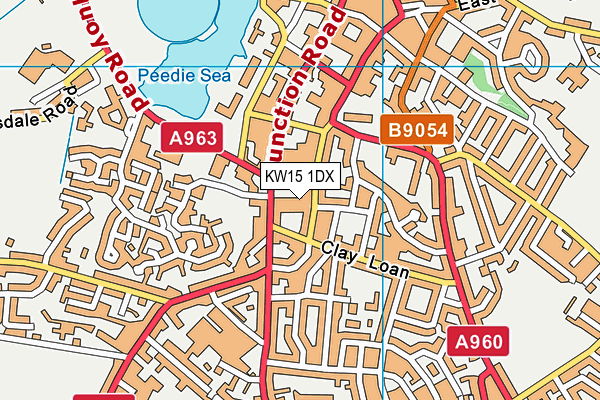 KW15 1DX map - OS VectorMap District (Ordnance Survey)