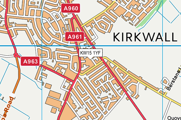 KW15 1YF map - OS VectorMap District (Ordnance Survey)