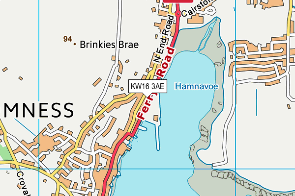 KW16 3AE map - OS VectorMap District (Ordnance Survey)
