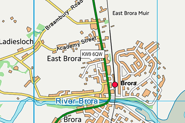 KW9 6QW map - OS VectorMap District (Ordnance Survey)