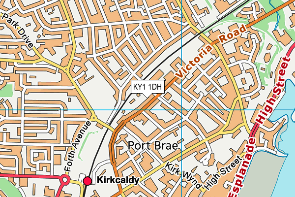 KY1 1DH map - OS VectorMap District (Ordnance Survey) KY1 1DH map - OS VectorMap District (Ordnance Survey)