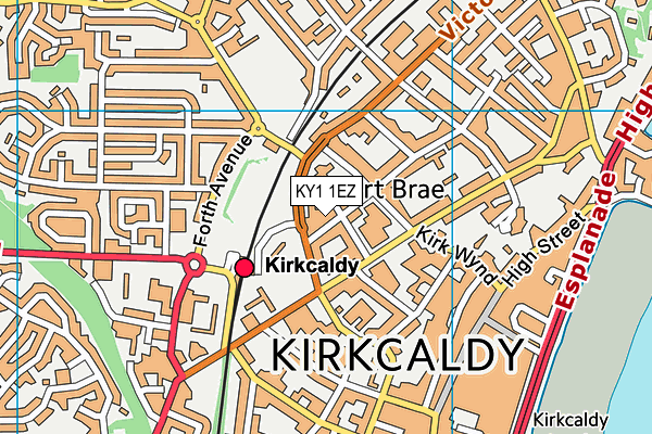 KY1 1EZ map - OS VectorMap District (Ordnance Survey) KY1 1EZ map - OS VectorMap District (Ordnance Survey)