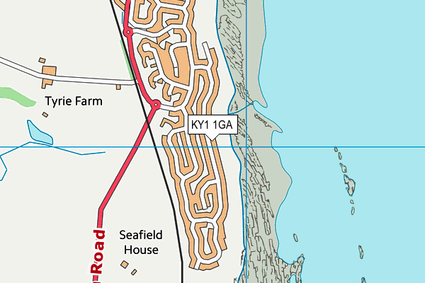 KY1 1GA map - OS VectorMap District (Ordnance Survey) KY1 1GA map - OS VectorMap District (Ordnance Survey)