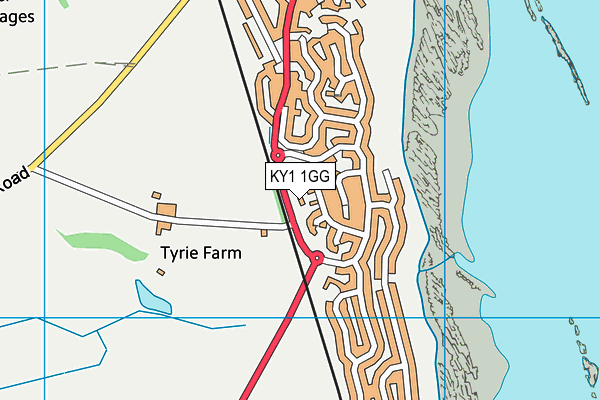 KY1 1GG map - OS VectorMap District (Ordnance Survey) KY1 1GG map - OS VectorMap District (Ordnance Survey)