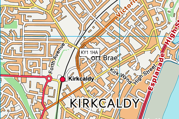KY1 1HA map - OS VectorMap District (Ordnance Survey) KY1 1HA map - OS VectorMap District (Ordnance Survey)