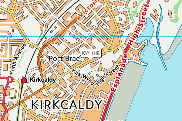 KY1 1HB map - OS VectorMap District (Ordnance Survey) KY1 1HB map - OS VectorMap District (Ordnance Survey)