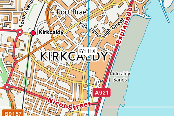 KY1 1HX map - OS VectorMap District (Ordnance Survey) KY1 1HX map - OS VectorMap District (Ordnance Survey)