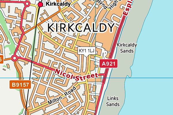 KY1 1LJ map - OS VectorMap District (Ordnance Survey) KY1 1LJ map - OS VectorMap District (Ordnance Survey)