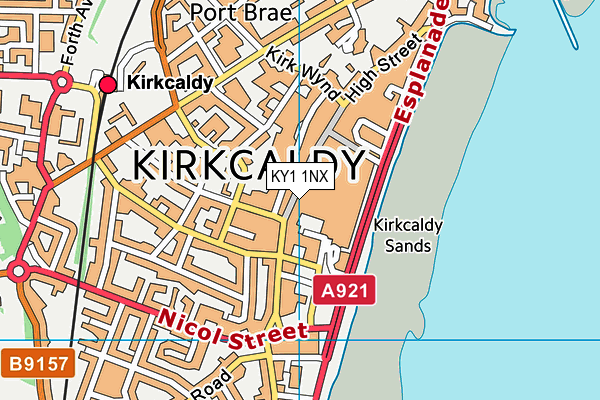 KY1 1NX map - OS VectorMap District (Ordnance Survey) KY1 1NX map - OS VectorMap District (Ordnance Survey)