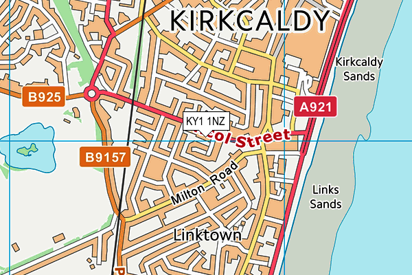 KY1 1NZ map - OS VectorMap District (Ordnance Survey) KY1 1NZ map - OS VectorMap District (Ordnance Survey)