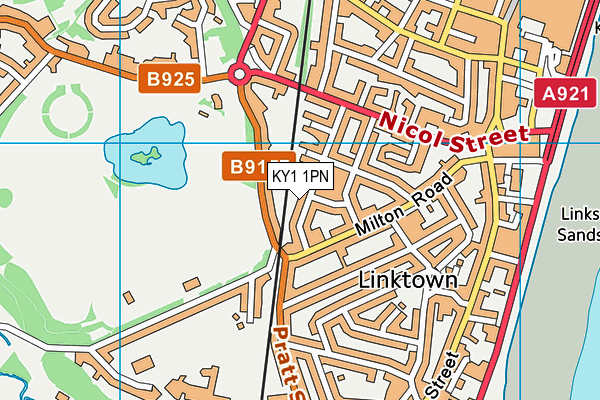 KY1 1PN map - OS VectorMap District (Ordnance Survey) KY1 1PN map - OS VectorMap District (Ordnance Survey)