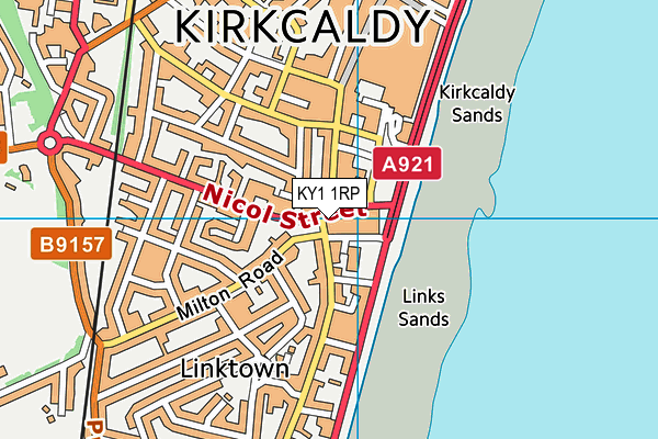 KY1 1RP map - OS VectorMap District (Ordnance Survey) KY1 1RP map - OS VectorMap District (Ordnance Survey)