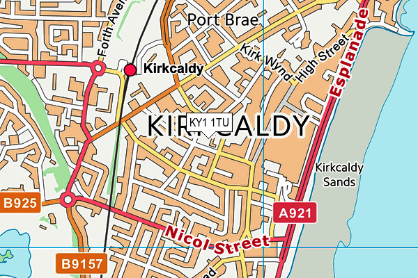 KY1 1TU map - OS VectorMap District (Ordnance Survey) KY1 1TU map - OS VectorMap District (Ordnance Survey)